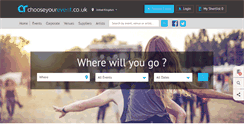 Desktop Screenshot of chooseyourevent.co.uk