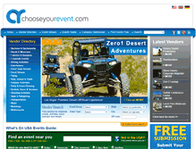 Tablet Screenshot of chooseyourevent.com